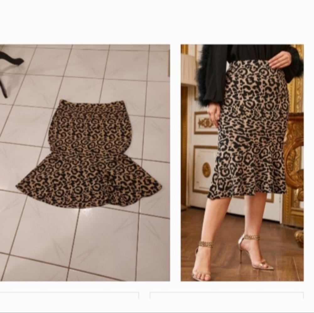 4/$80 Leopard Print Skirt - Size 3XL (US18)